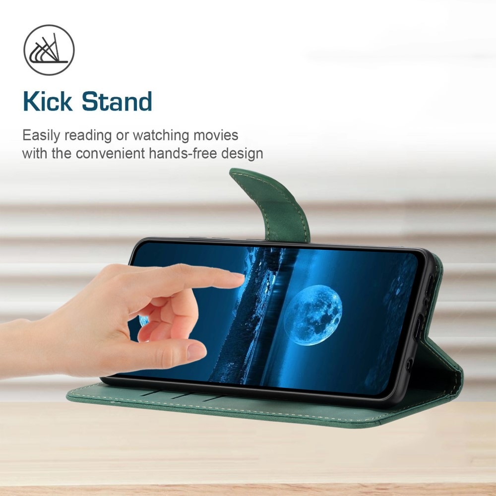 Linesy könyvtáska Xiaomi Redmi A5 (171.7x77.8x8.3mm) - zöld színű