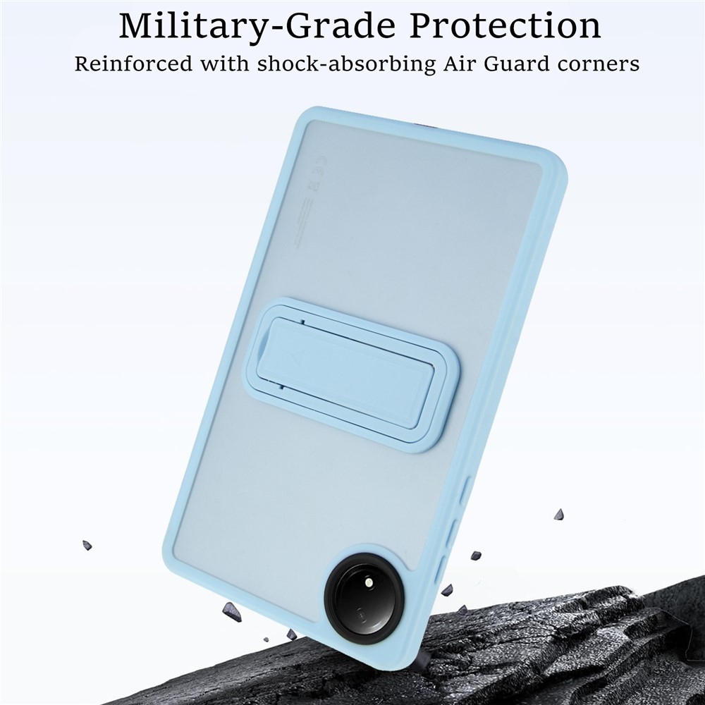 Skiny zselés tok fix hátlappal és flip állvánnyal Xiaomi Redmi Pad SE 8.7-hez - világoskék színű