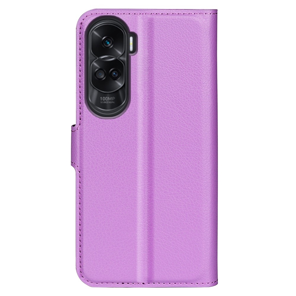 Litchi könyvtáska Honor 90 Lite-hoz - lila