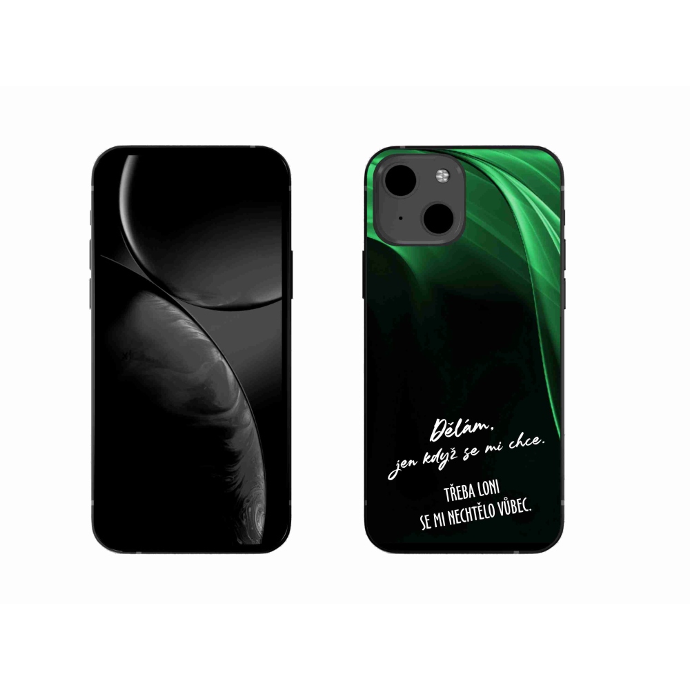 Gél borítás mmCase iPhone 13 6.1 készülékhez - vicces szöveg 12 fekete háttér