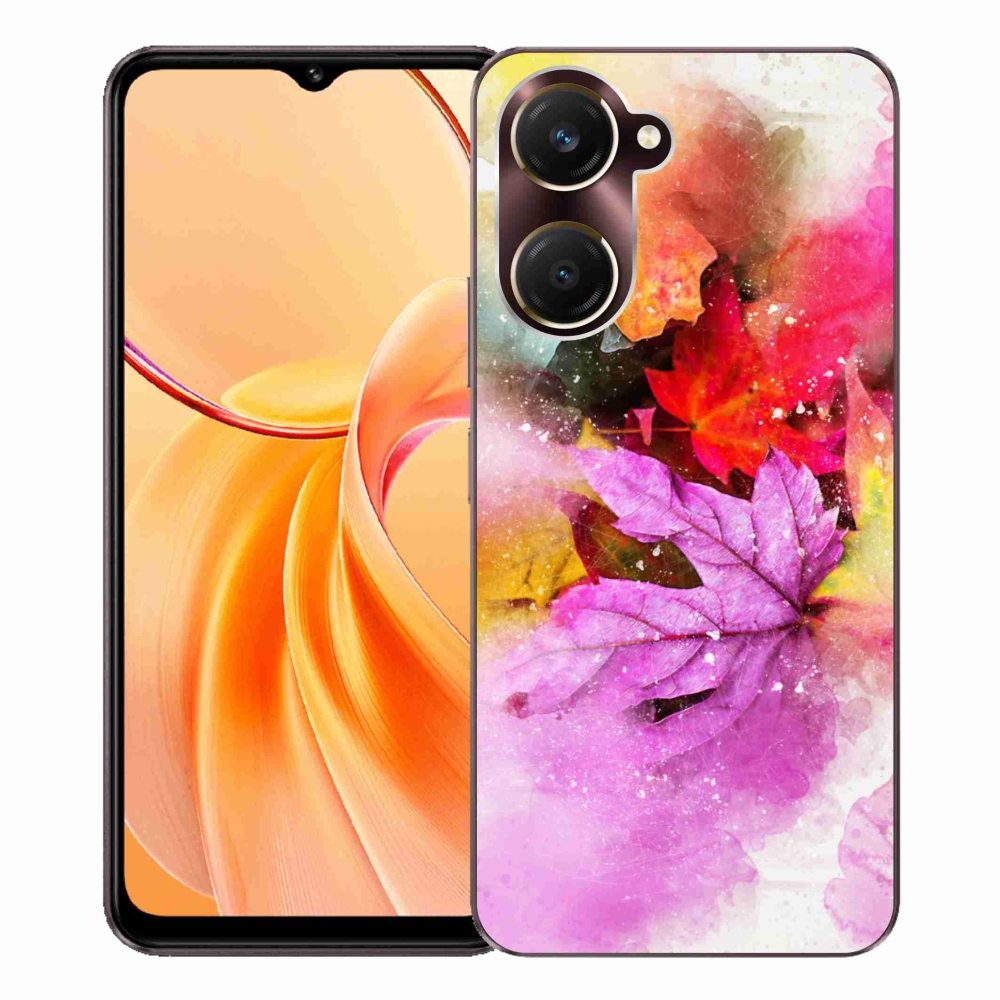 Zselés borítás mmCase a Vivo Y28s 5G-hez - színes levelek