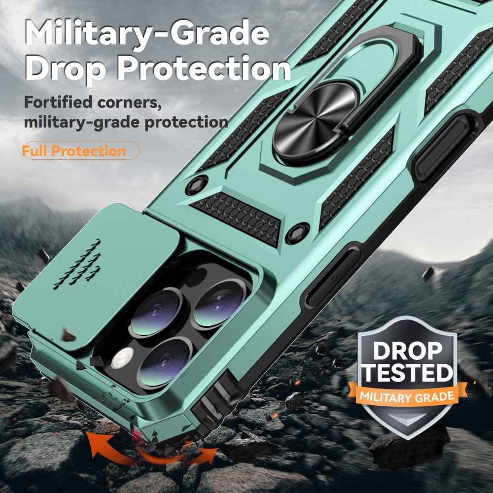 Tartós csúszásbiztos borítás iPhone 16 Pro készülékhez - zöld