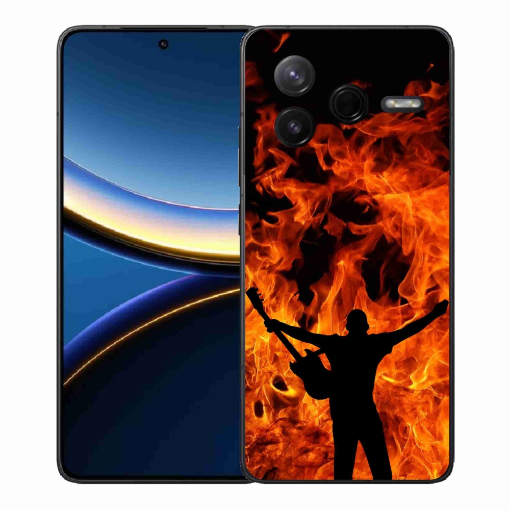 Gélburkolat mmCase a Xiaomi Poco F7 Pro számára - zenész és tűz