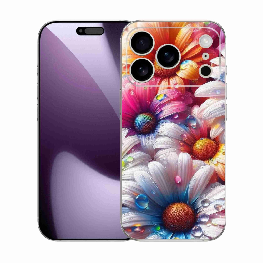 Zselés borítás mmCase iPhone 17 Pro készülékhez - színes margaréták