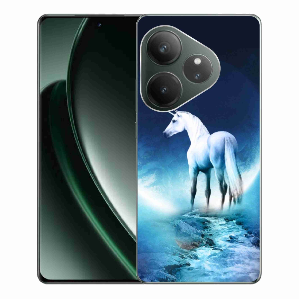 Gél borítás mmCase a Realme GT 6 5G/GT 6T 5G számára - fehér egyszarvú