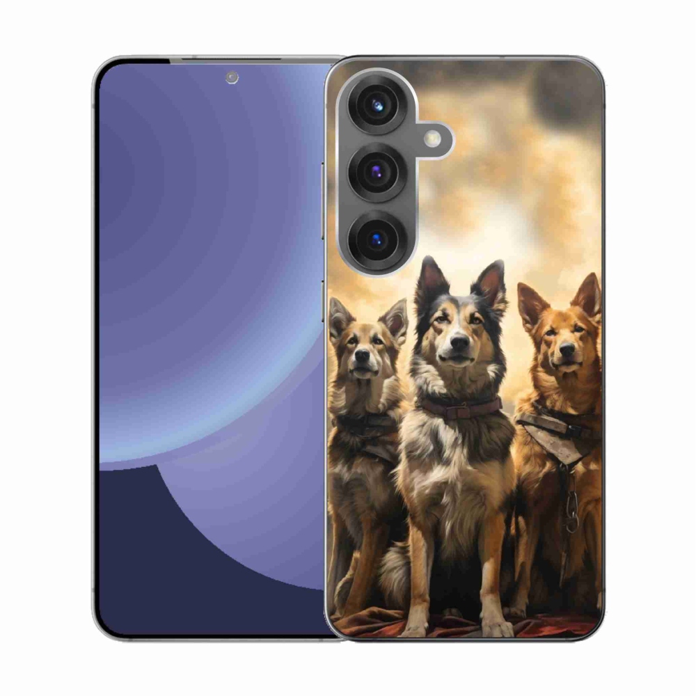Gél borítás mmCase Samsung Galaxy S25 készülékhez - három kutya