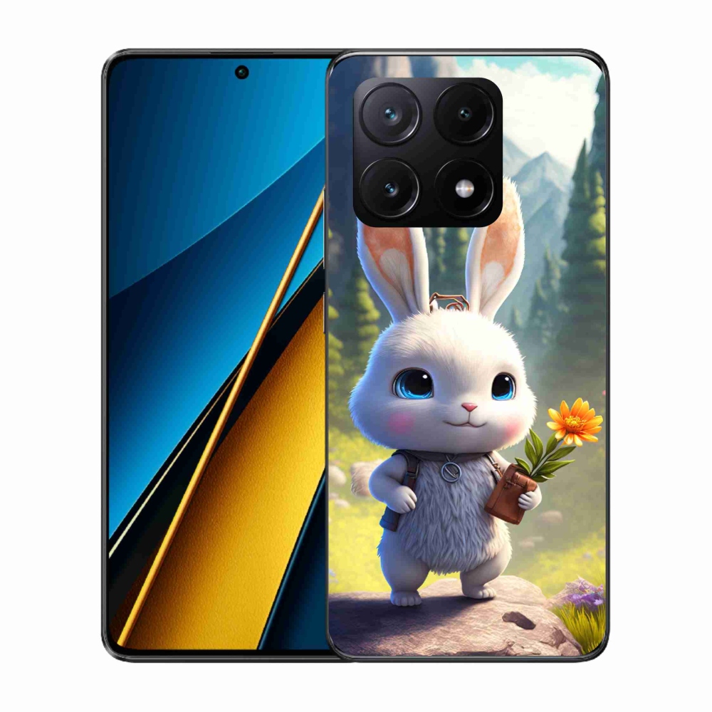 Gél borítás mmCase a Xiaomi Poco X6 Pro 5G számára - aranyos nyuszi