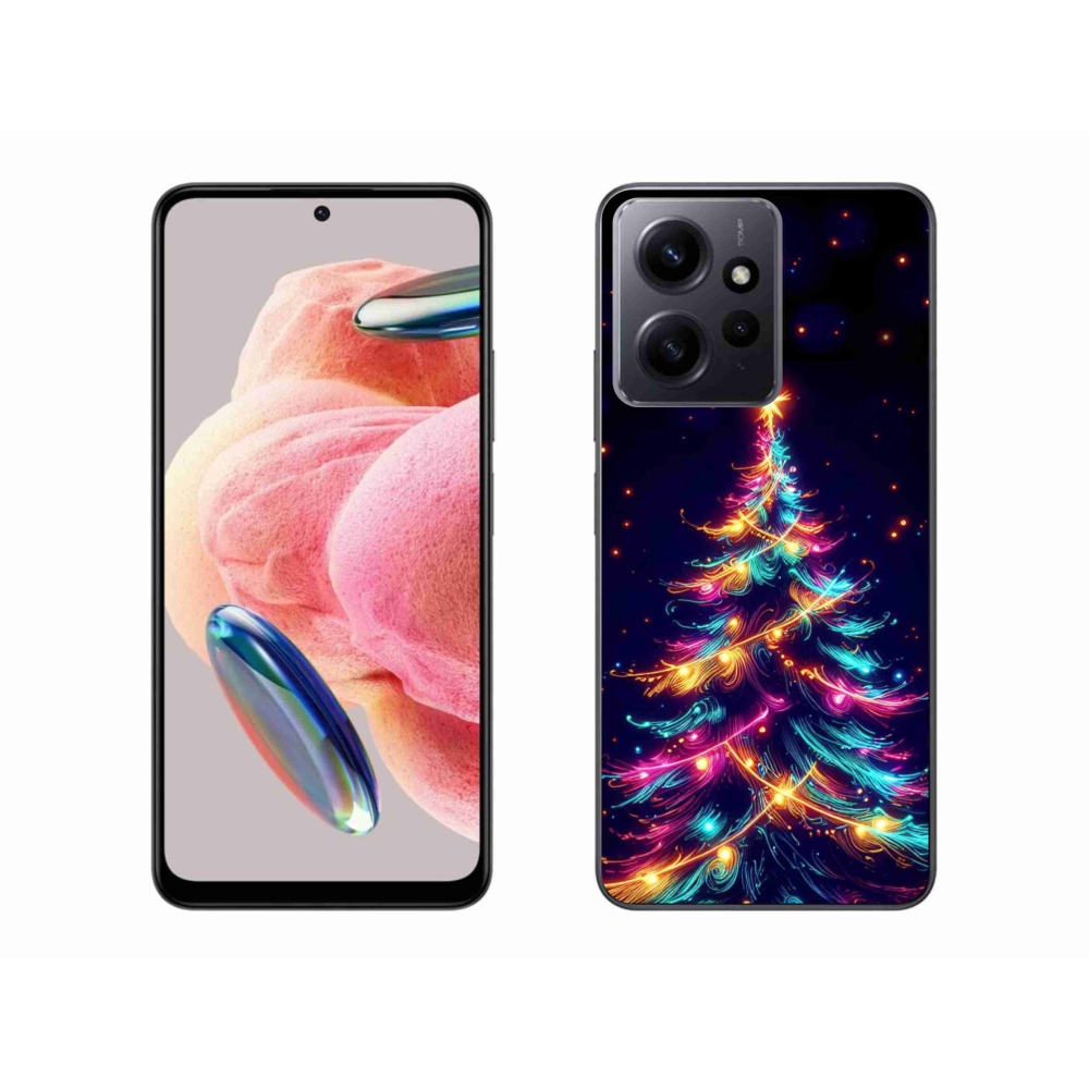 Gél borítás mmCase a Xiaomi Redmi Note 12 4G-hez - neon karácsonyfa