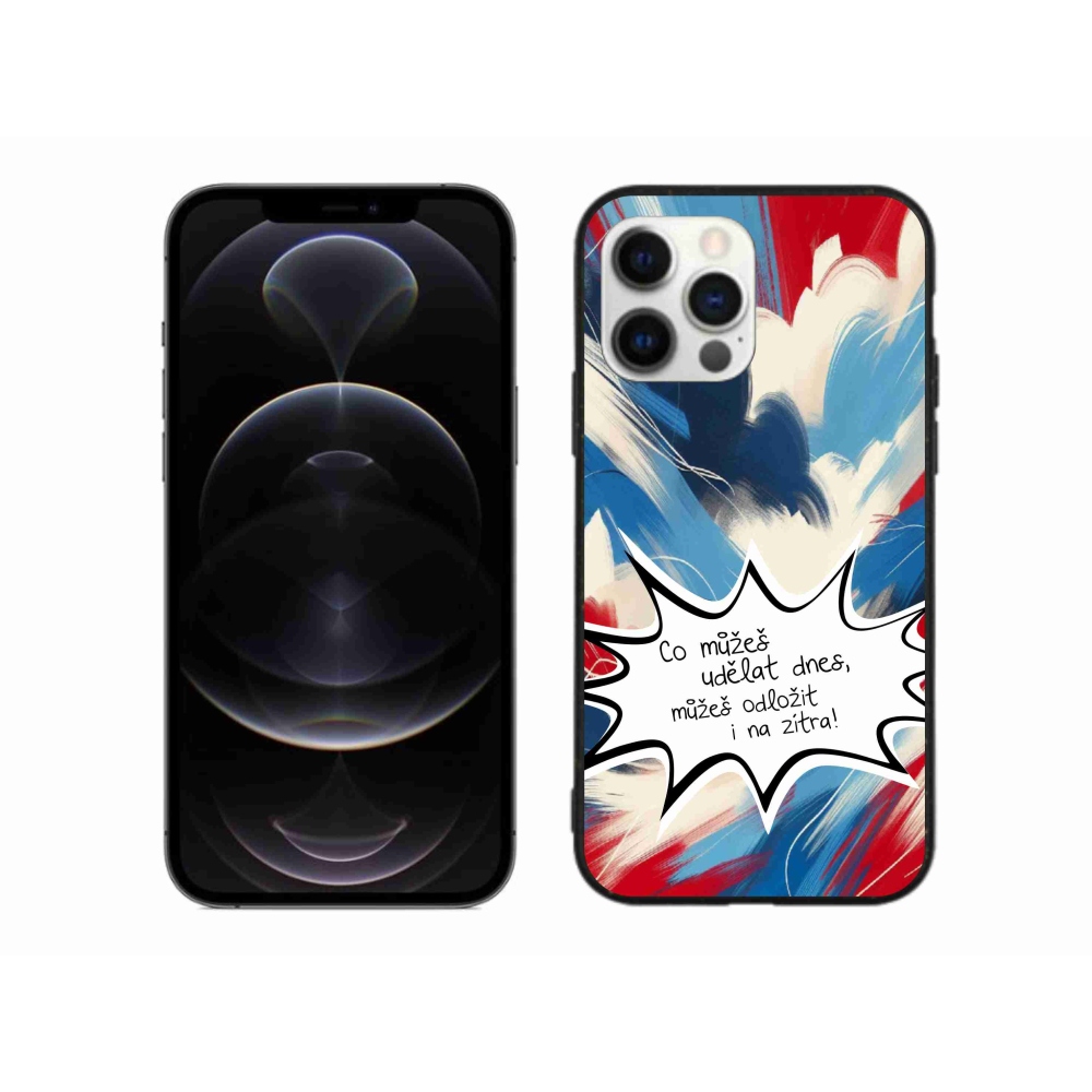 Gél borítás mmCase iPhone 12 Pro Max készülékhez - vicces szöveg 9 fehér háttér