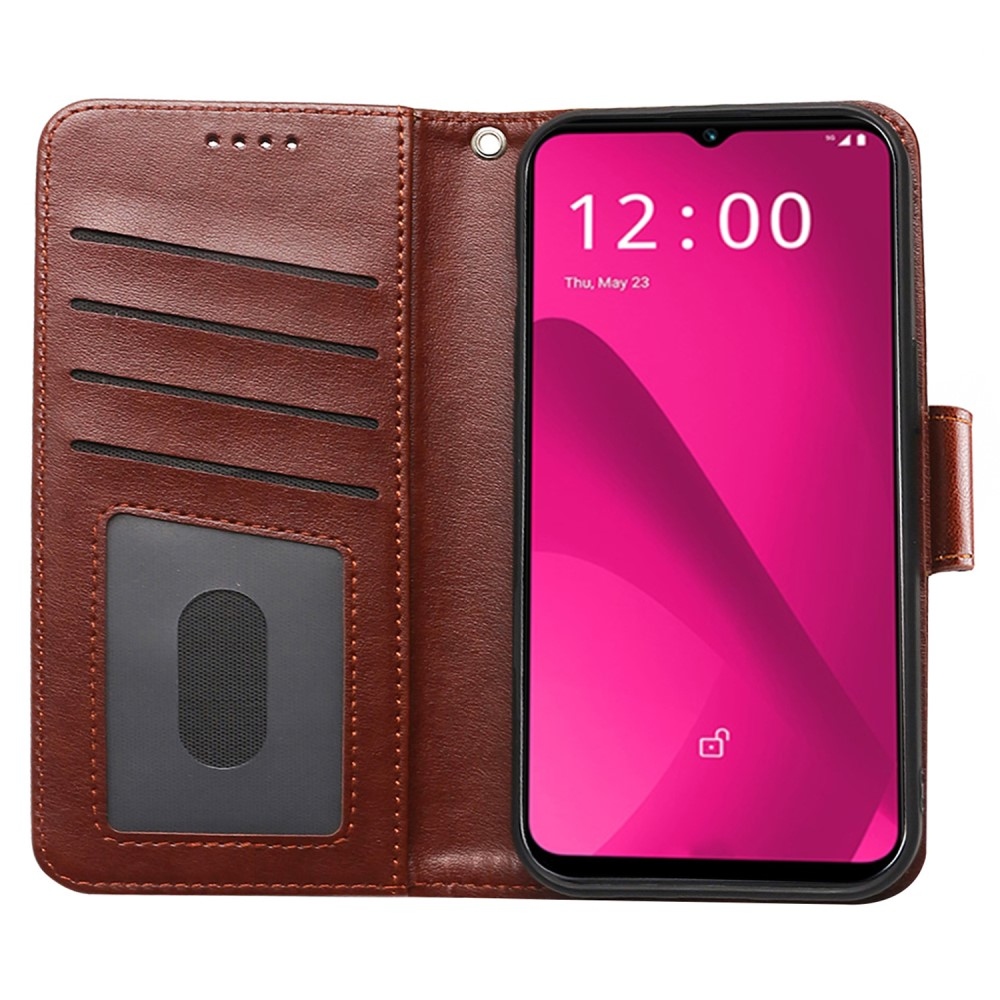 Erős könyves tok a T-Mobile T Phone 2 készülékhez - barna színű