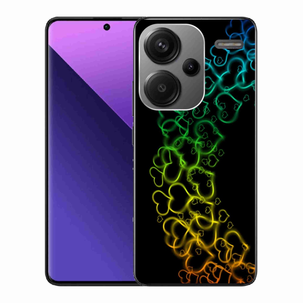 Gél borítás mmCase a Xiaomi Redmi Note 13 Pro+ 5G számára - színes szívek