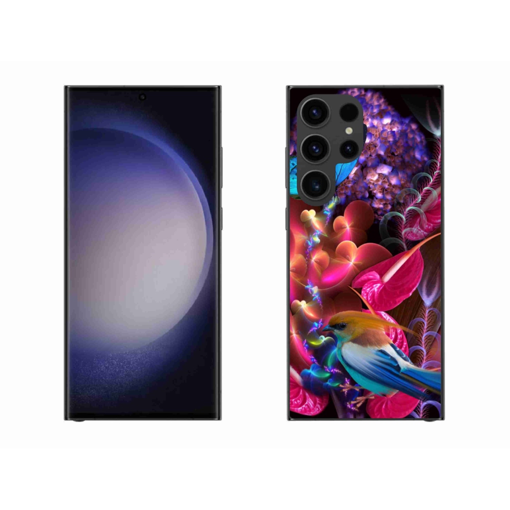 Zselés borítás mmCase Samsung Galaxy S23 Ultra 5G - színes virágok