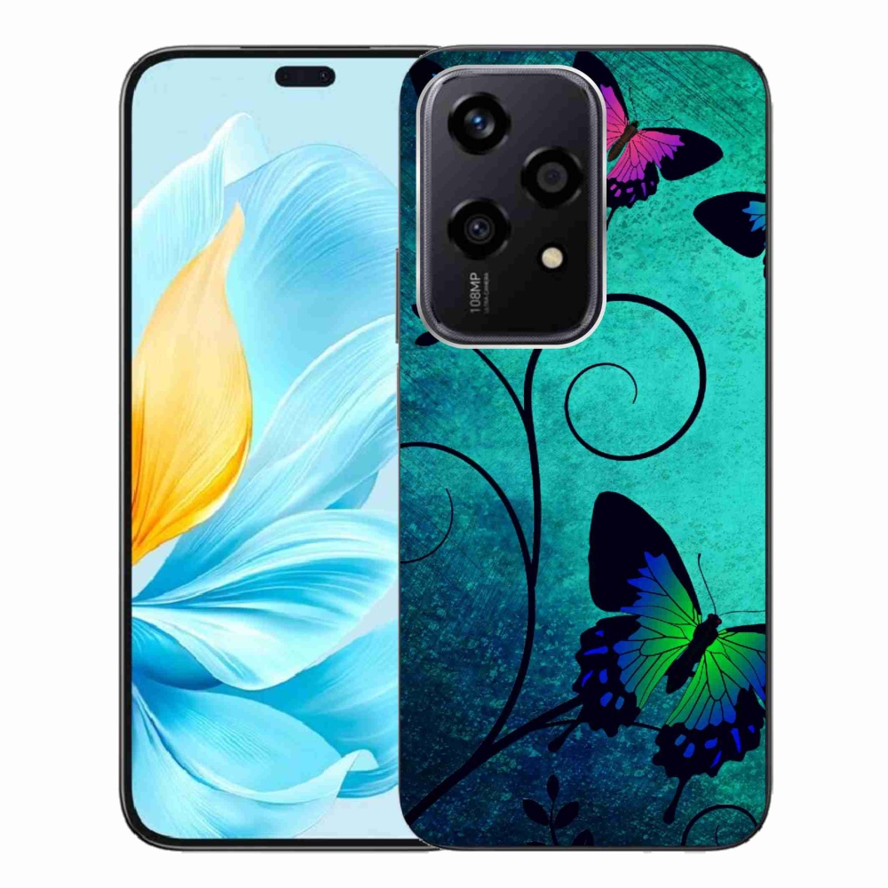 Zselés borító mmCase a Honor 200 Lite 5G számára - színes pillangók