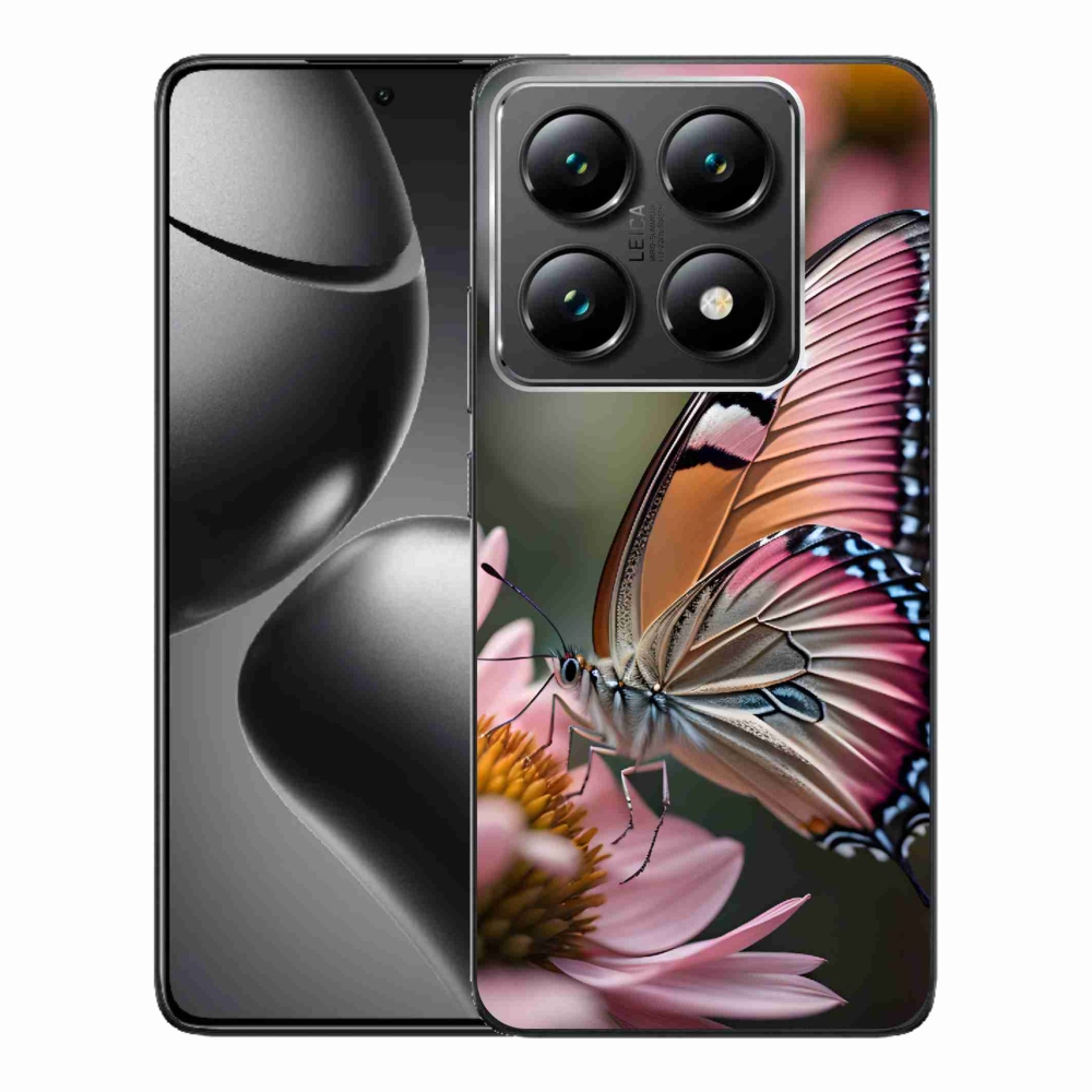 Gél borítás mmCase a Xiaomi 14T Pro számára - színes pillangó