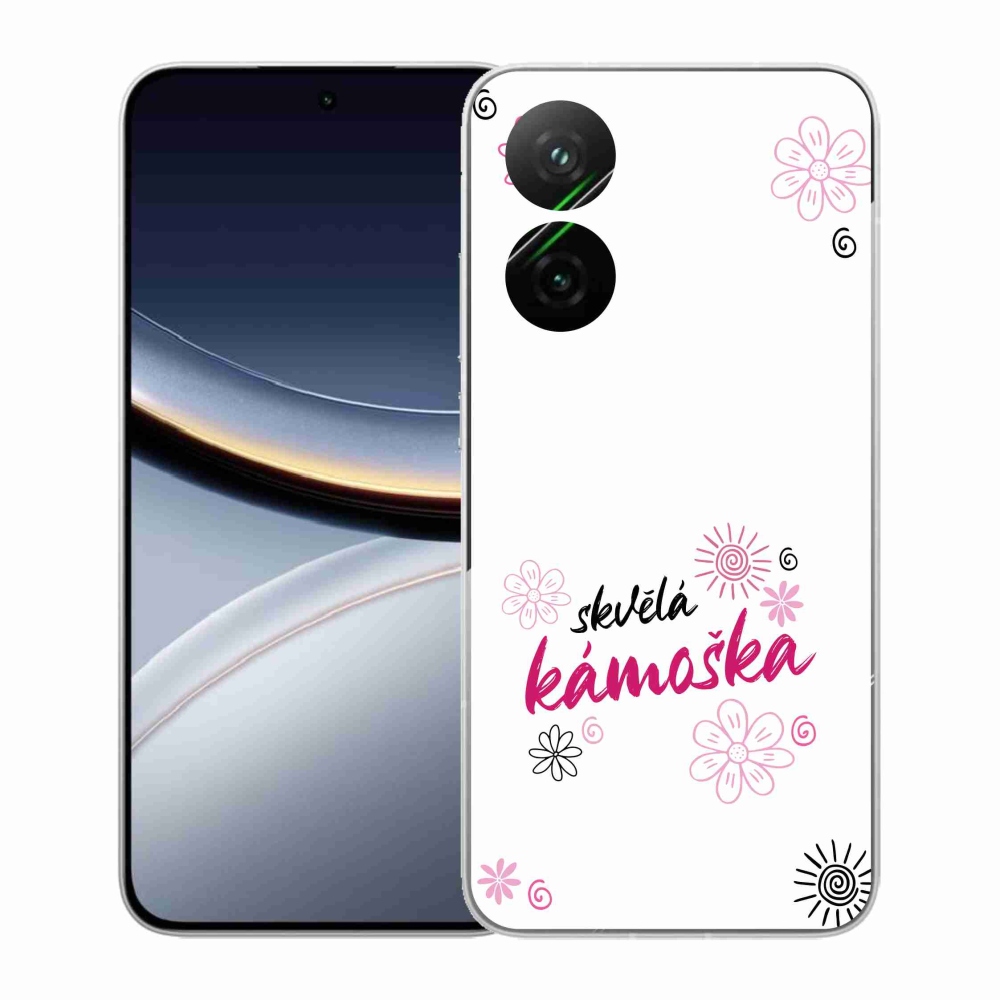 Gél borító mmCase a Xiaomi Poco F7 5G - nagyszerű haver fehér háttérrel