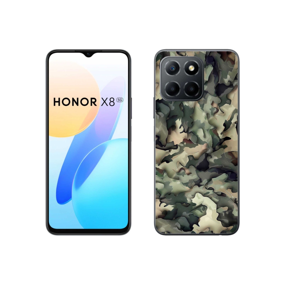 Zselés borítás mmCase a Honor X8 5G/70 Lite 5G számára - álcázó mintázat 9