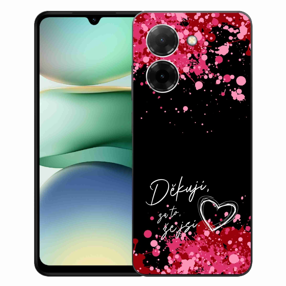 Gél borítás mmCase a Xiaomi Redmi A5 (173.45x79.35x8.45mm) - love text 2 fekete háttérrel