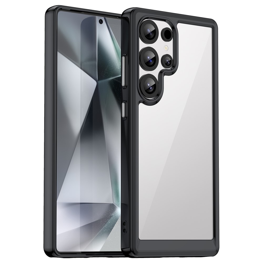 Gél tok fix hátlappal Samsung Galaxy S25 Ultra készülékhez - fekete