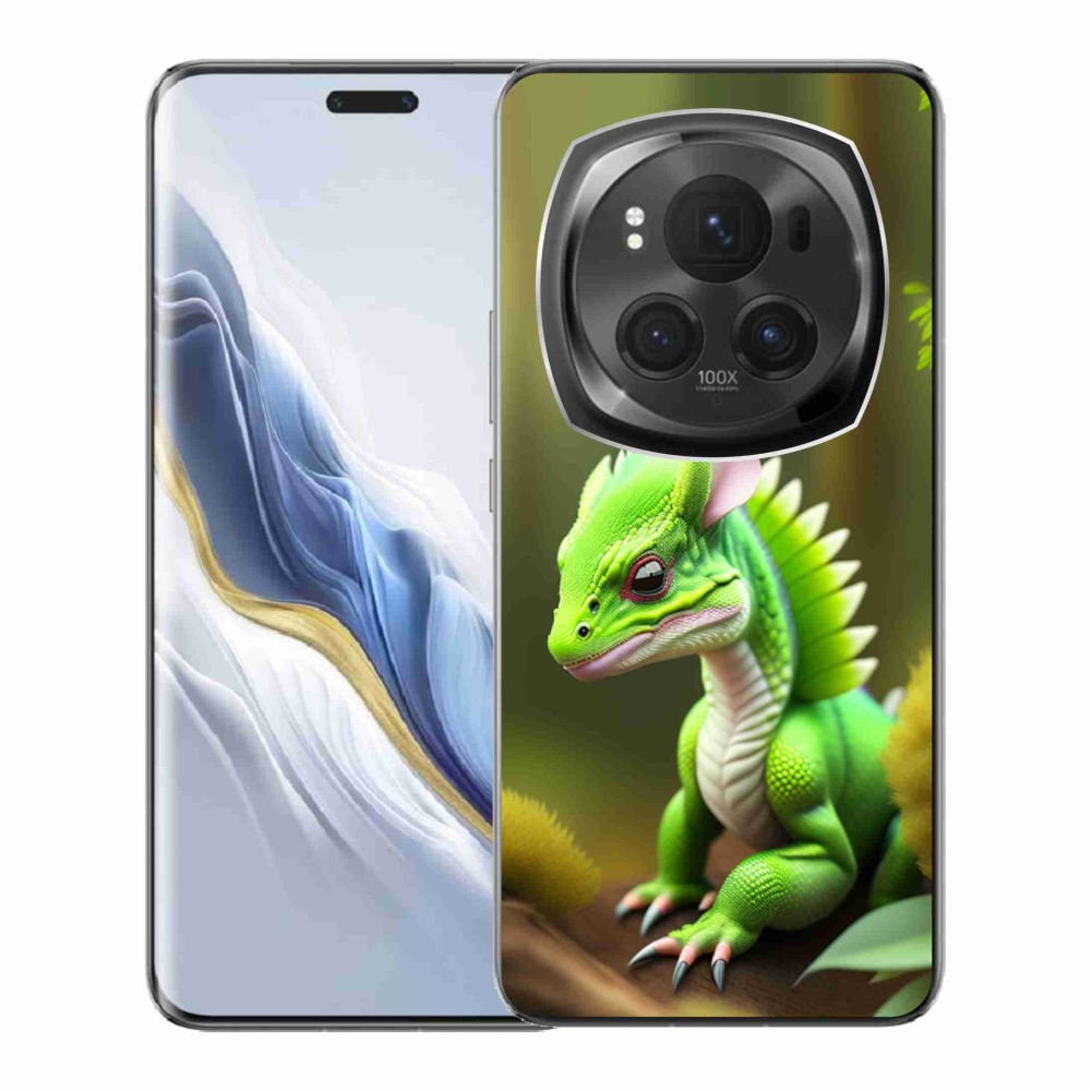 Zselés borítás mmCase a Honor Magic 6 Pro 5G készülékhez - zöld sárkány