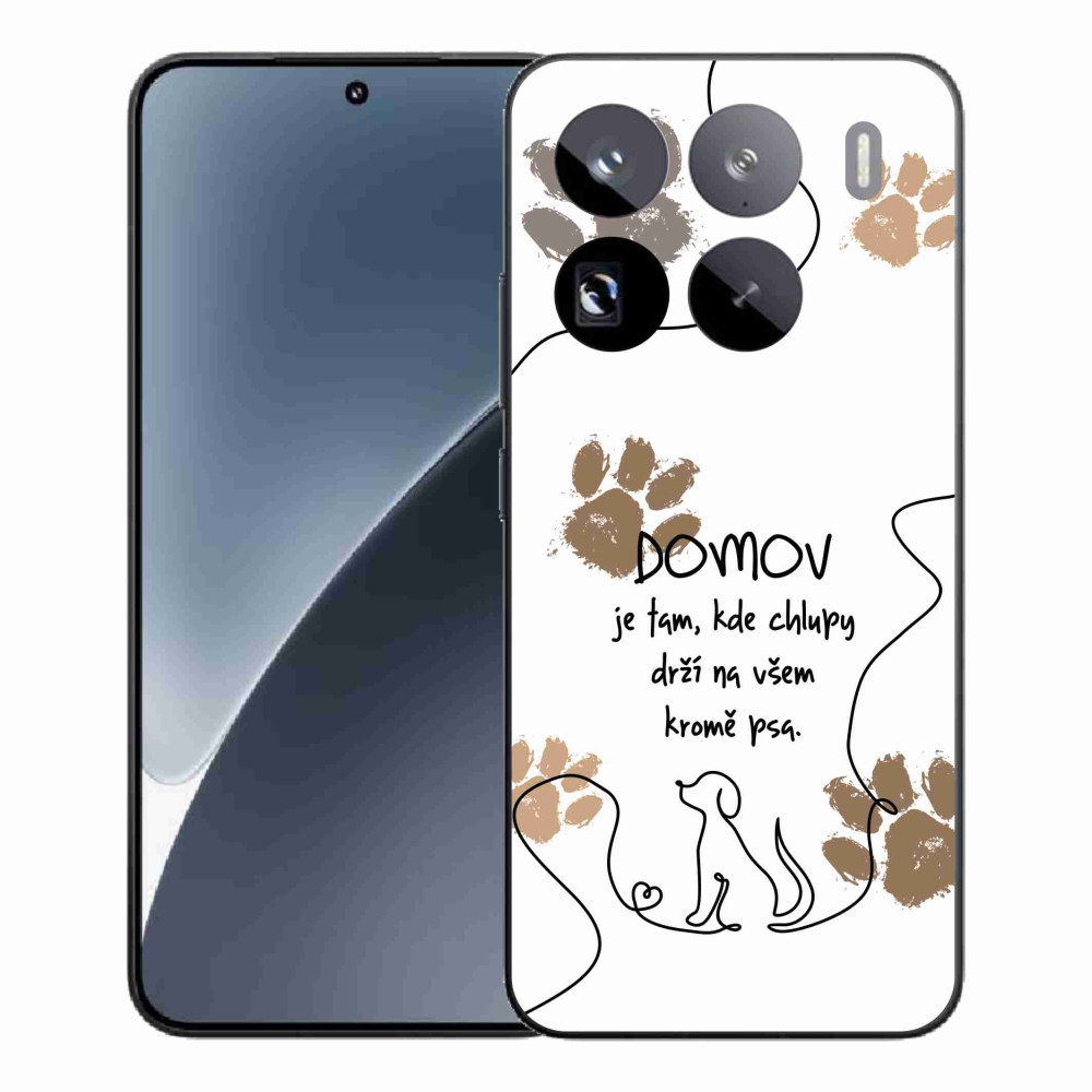 Gél borítás mmCase a Xiaomi 15 Pro-hoz - kutya motívum fehér háttérrel