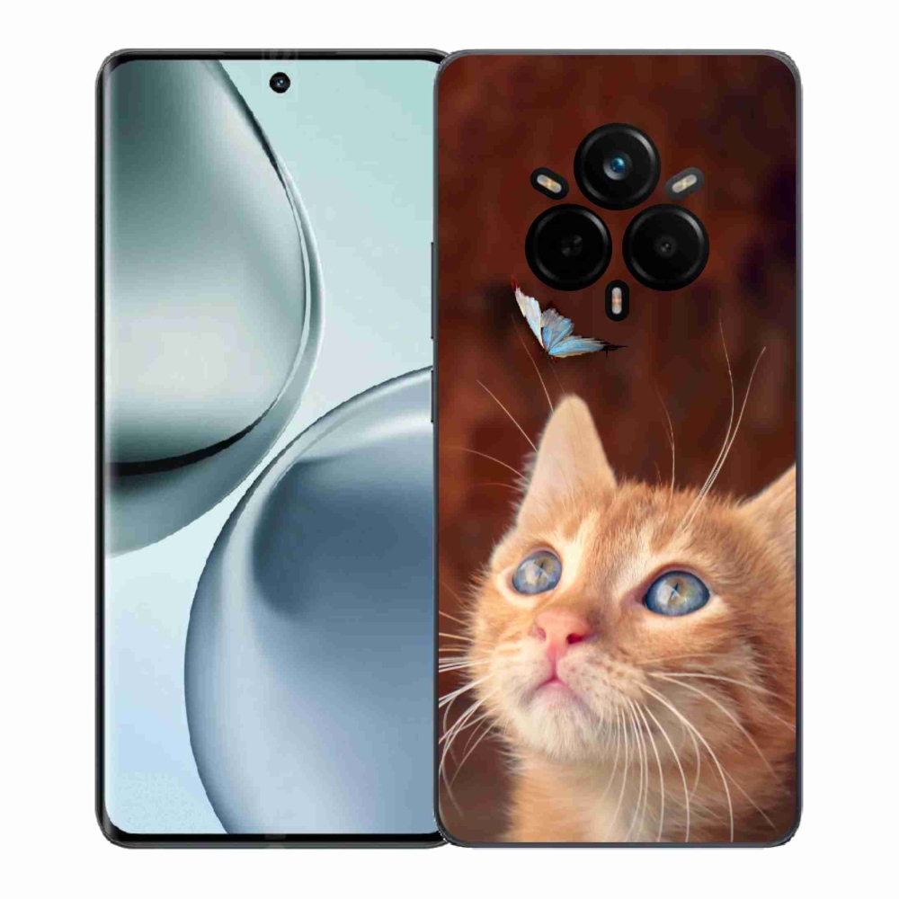 Gél borító mmCase a Realme 14 Pro 5G készülékhez - pillangó és cica