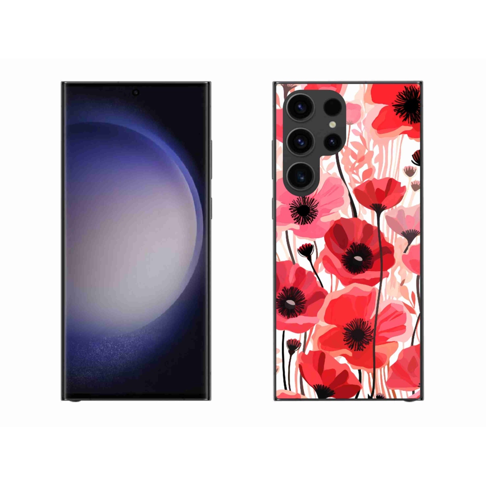 Zselés borítás mmCase Samsung Galaxy S23 Ultra 5G - mákos 1