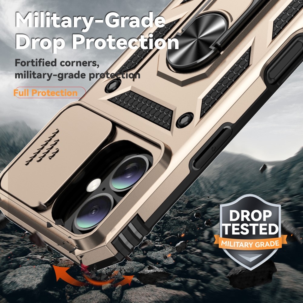 Tartós csúszóborítás iPhone 16 készülékhez - arany