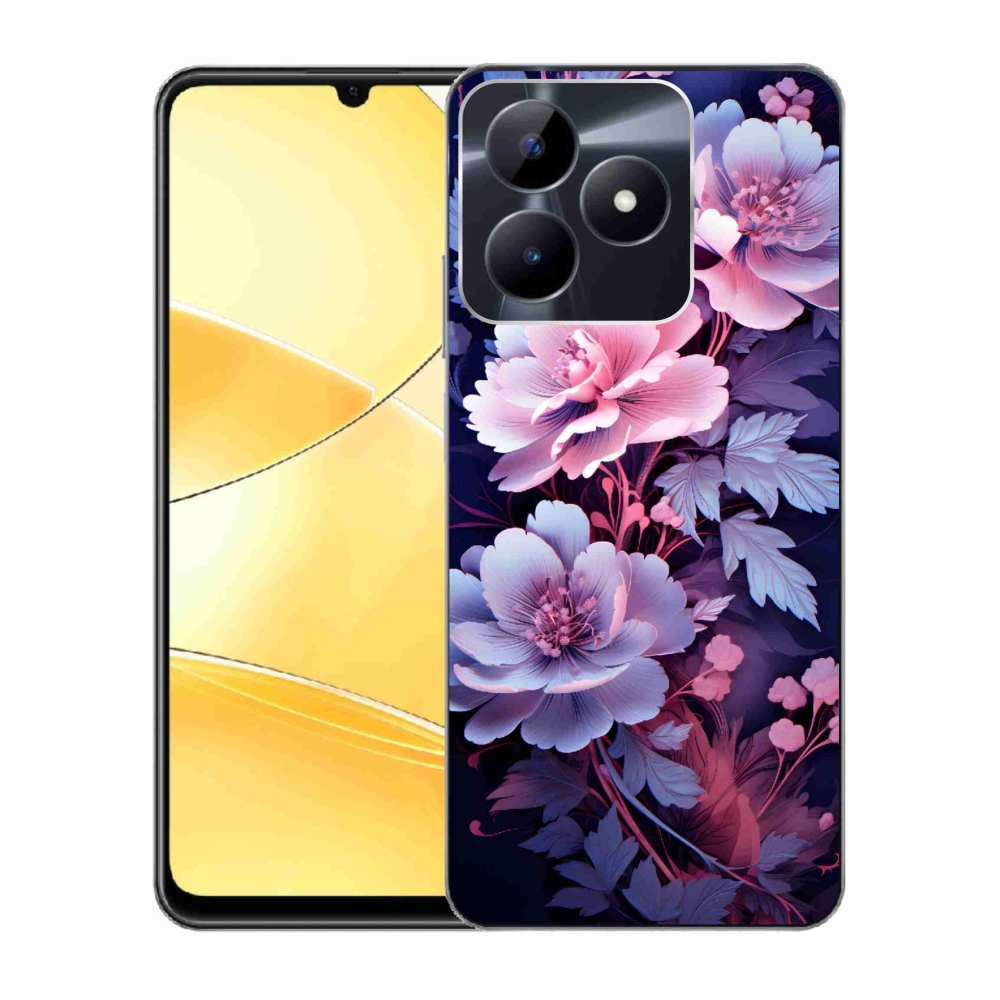 Zselés borító mmCase a Realme C51/C53 készülékhez - virágok 11
