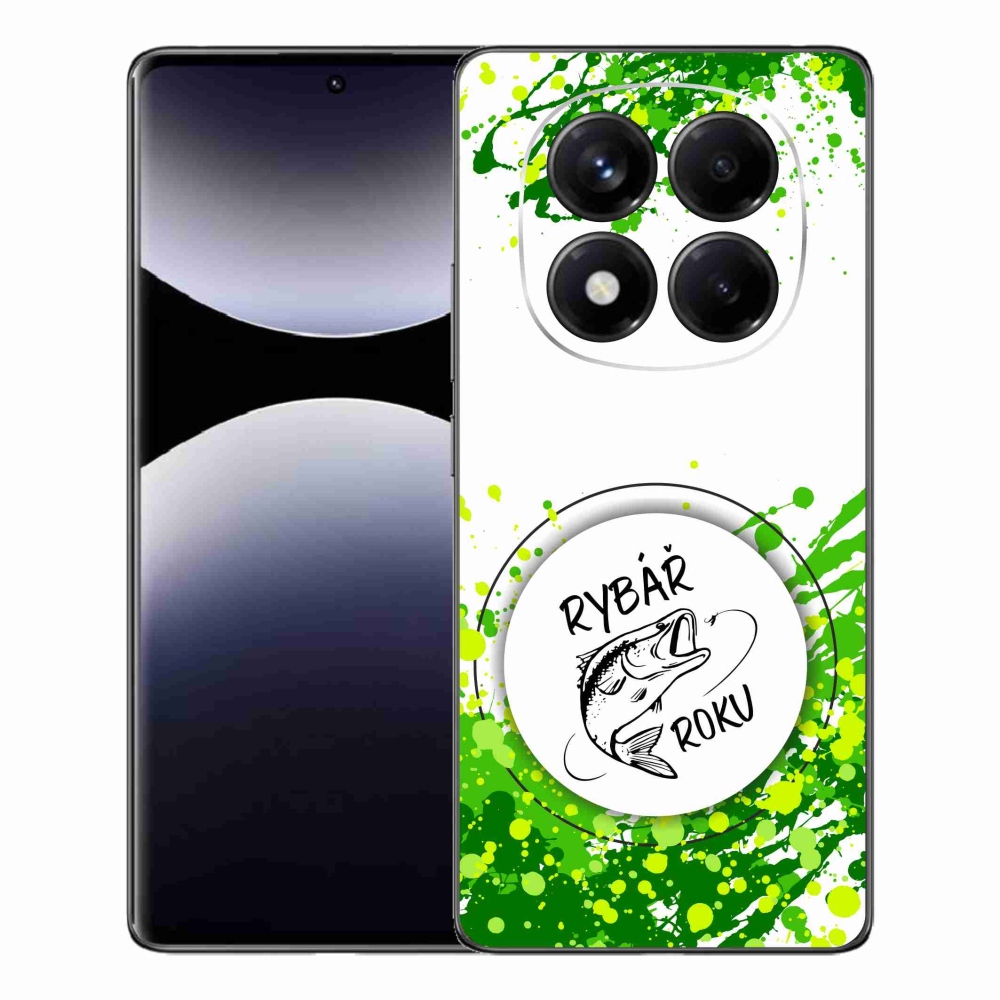 Gél borító mmCase a Xiaomi Redmi Note 14 Pro számára - az év halászának fehér háttere