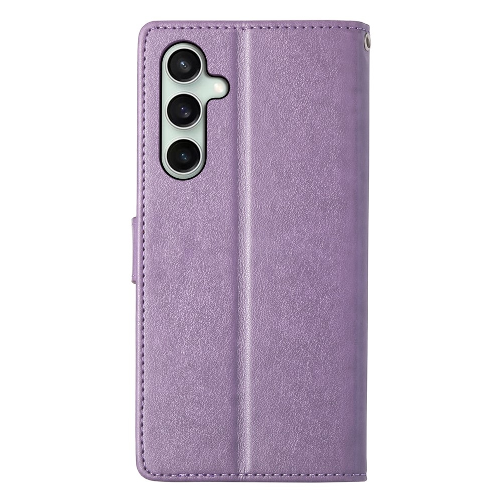 Virágok könyv tok Samsung Galaxy S25 FE készülékhez - lila