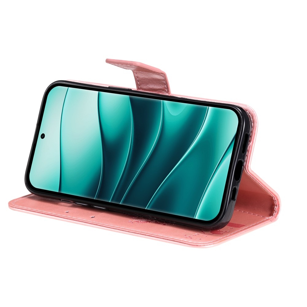 Fák könyv tokja Xiaomi Redmi Note 14 Pro 5G/Poco X7 5G/Note 14 Pro+ 5G - rózsaarany