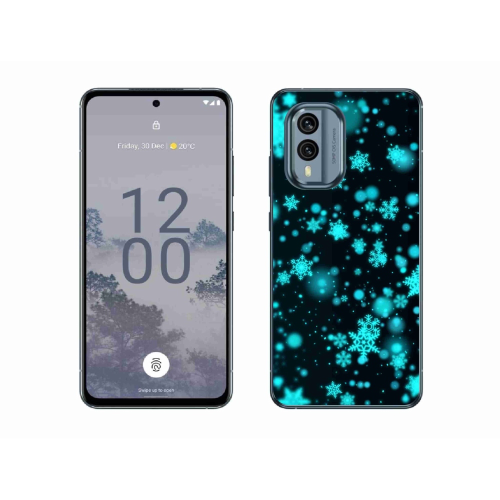 Zselés borítás mmCase a Nokia X30 5G készülékhez - hópelyhek 1