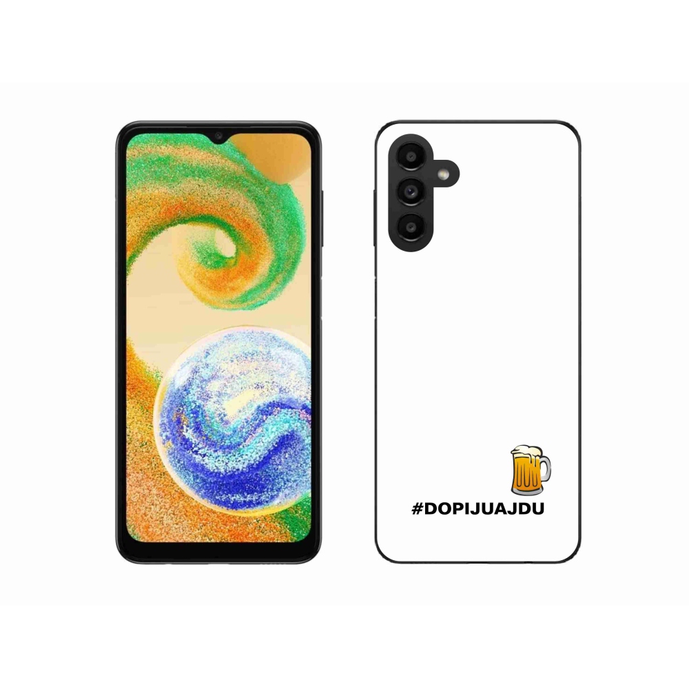 Gél borító mmCase Samsung Galaxy A04s (164.7x76.7x9.1mm) - sör motívum 1 fehér háttérrel