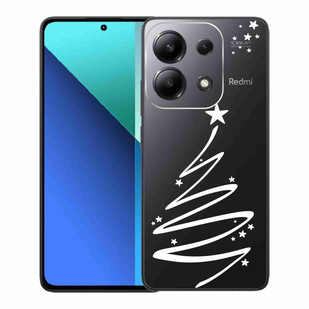 Gél borító mmCase a Xiaomi Redmi Note 13-hoz - fehér fa átlátszó háttérrel