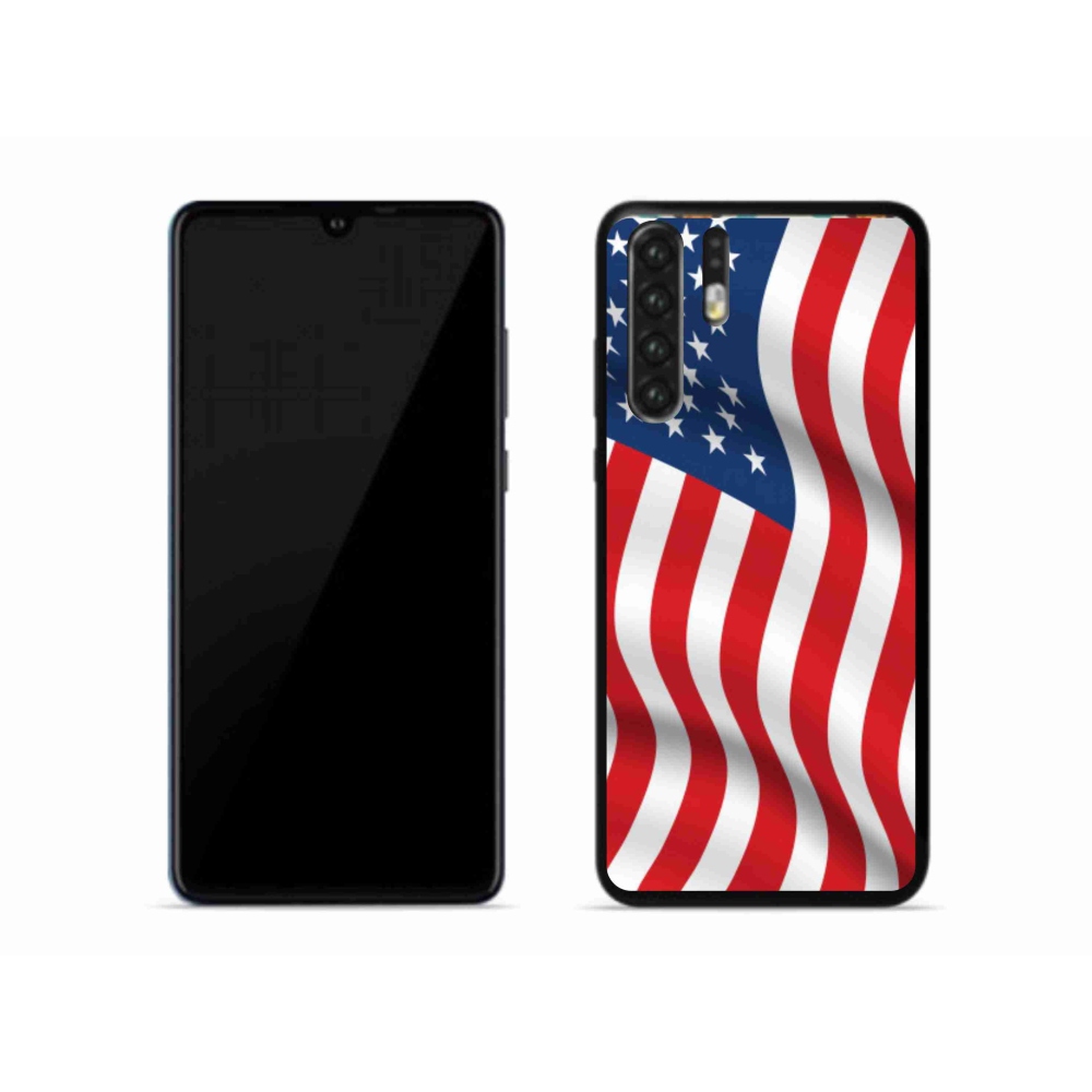 Gél borítás mmCase mobil Huawei P30 Pro - amerikai zászlóhoz