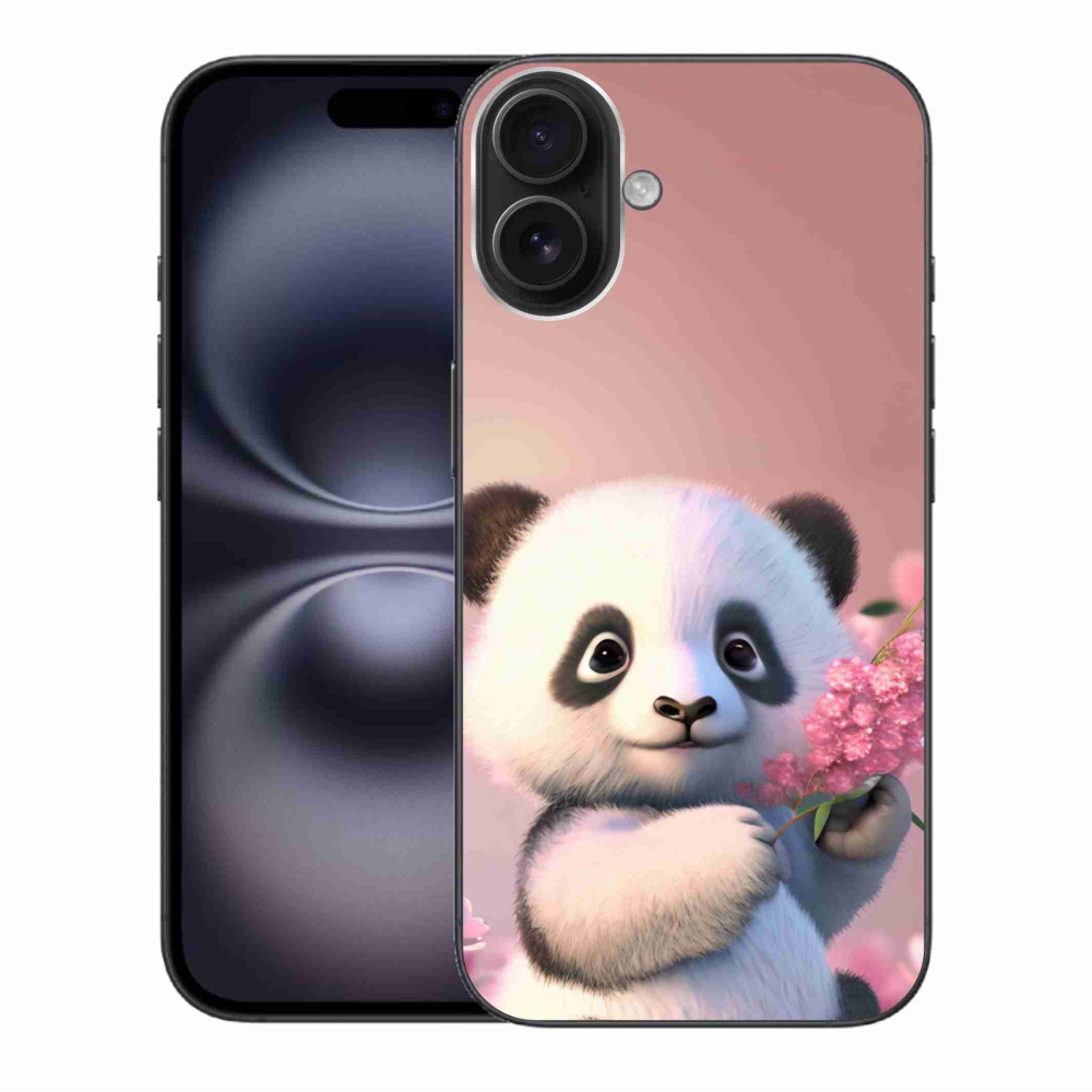 Zselés borítás mmCase iPhone 16 Plus készülékhez - aranyos panda