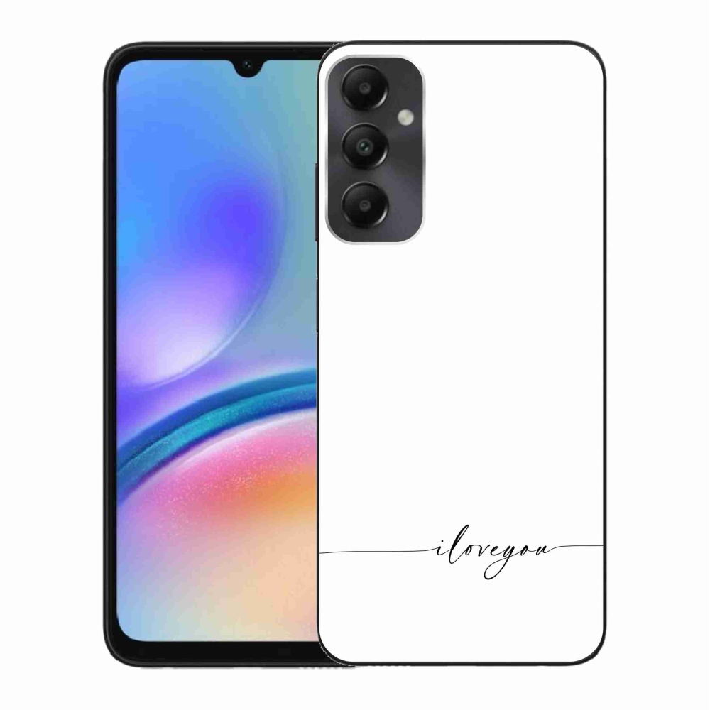 Gél borító mmCase Samsung Galaxy A05s készülékhez - I love you fehér háttérrel