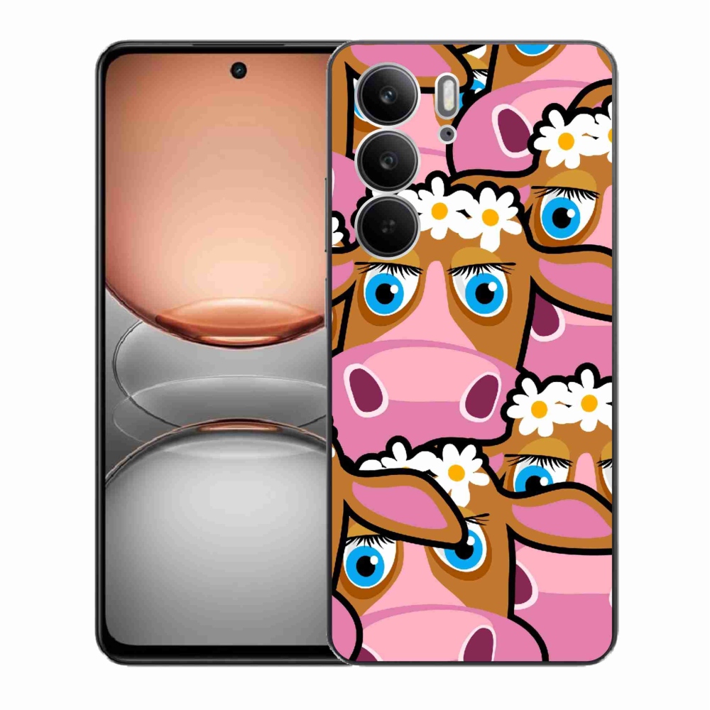 Zselés borítás mmCase a Realme C75 készülékhez - karikatúrás tehenek