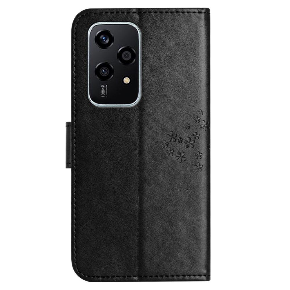 Fa könyvtáska a Honor 200 Lite 5G-hez - fekete