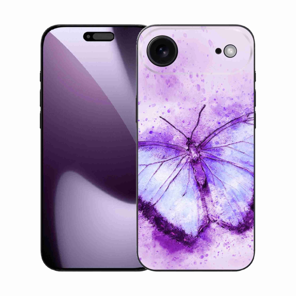 Gél borítás mmCase iPhone 17 Air készülékhez - lila pillangó