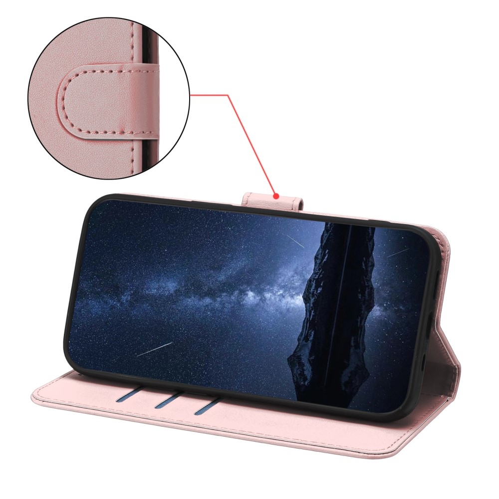 Könyvtáska a Honor 400 Lite-hoz - rózsaarany színben