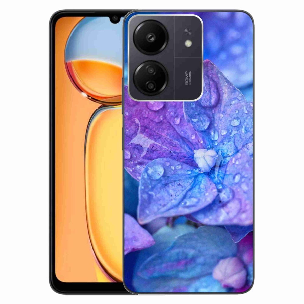 Gél borítás mmCase a Xiaomi Poco C65/Redmi 13C számára - lila virág