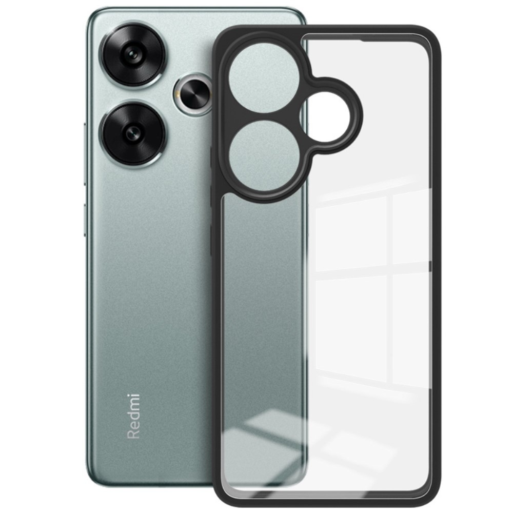 IMK zselés tok rögzített hátlappal Xiaomi Poco F6-hoz - fekete