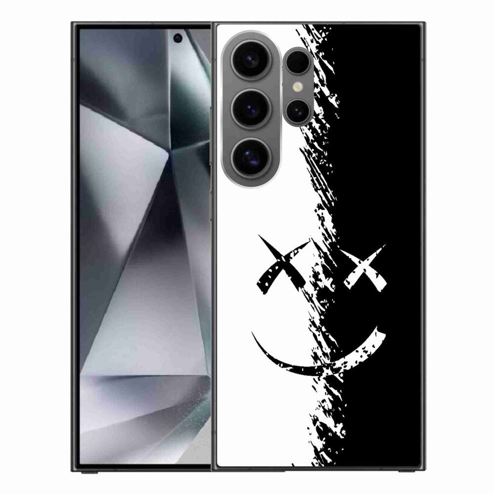 Zselés borítás mmCase Samsung Galaxy S24 Ultra készülékhez - fekete-fehér smiley