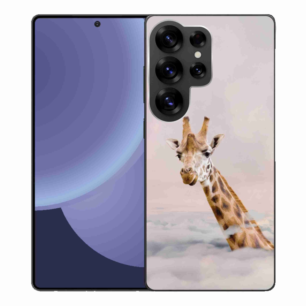 Zselés borítás mmCase Samsung Galaxy S25 Ultra készülékhez - zsiráf a felhőkben