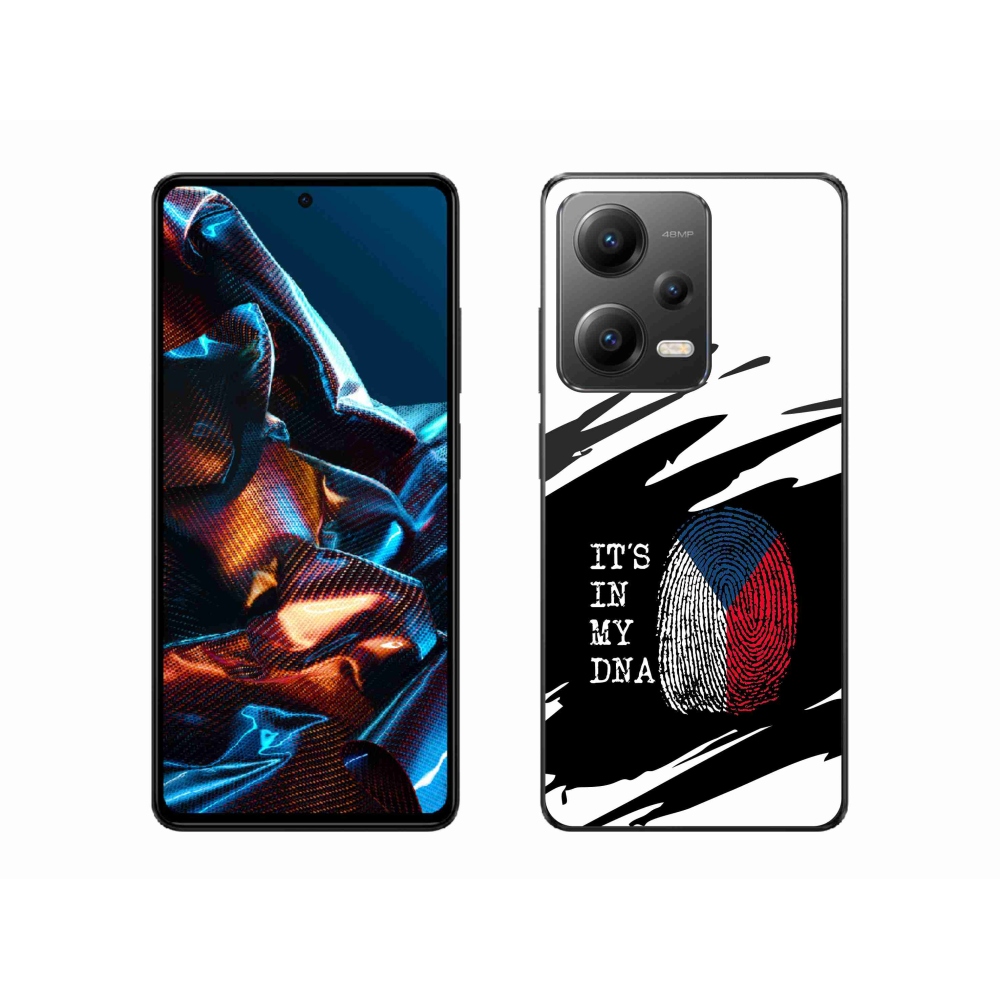 Gél borító mmCase a Xiaomi Redmi Note 12 Pro 5G - zászló ujjlenyomat fekete és fehér háttérrel