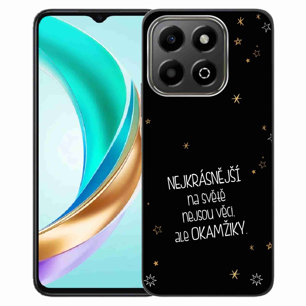 Zselés borítás mmCase a Honor X6b készülékhez - idézet 4 fekete háttér