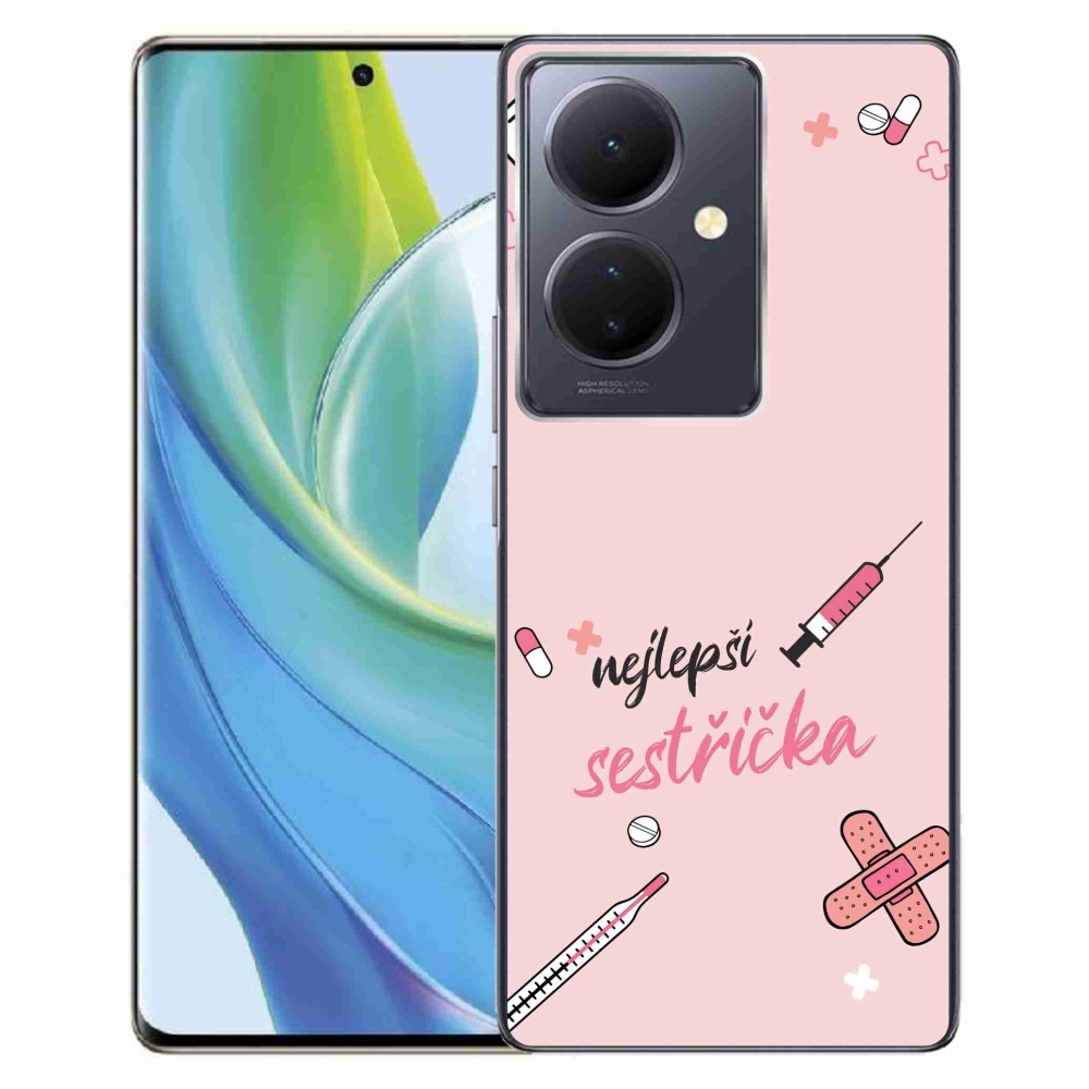 Gélburkolat mmCase a Vivo V29 Lite 5G-n - a legjobb kishúg rózsaszín háttérrel