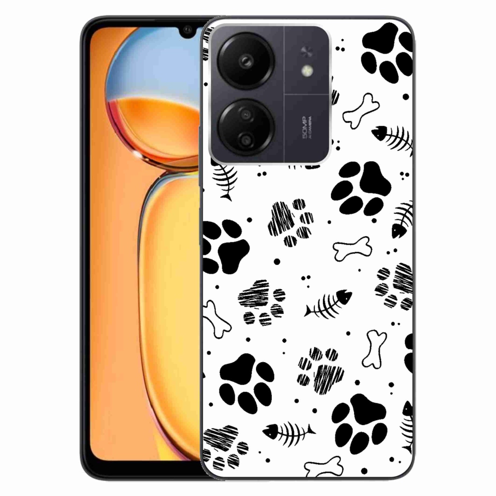 Gél borítás mmCase a Xiaomi Poco C65/Redmi 13C - kutyamancsok 1