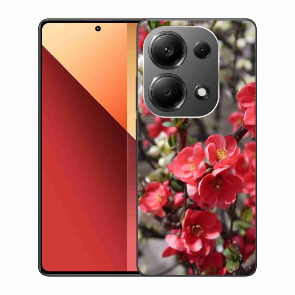 Gél borítás mmCase a Xiaomi Redmi Note 13 Pro 4G/Poco M6 Pro számára - piros virágok